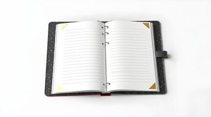 Luxury Notebook Mockup with Geometric Foil Details