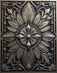 Metal background. Pattern for wallpapers, covers, wall decorations. Oil paint