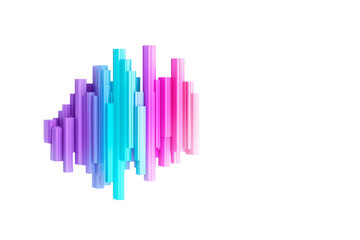 a cyber digital brain, AI symbol, neural network pattern, holographic effect, isolated on white background