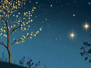 Fototapeta premium Animated background with shining stars