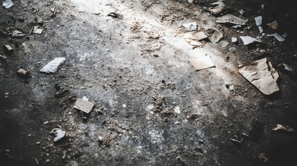 Fototapeta premium Dust and Debris: A Glimpse into Forgotten Spaces