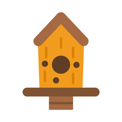 Bird house flat icon