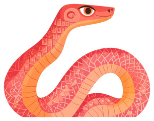 Naklejka premium PNG Chinese zodiac snake illustration geometric colorful.