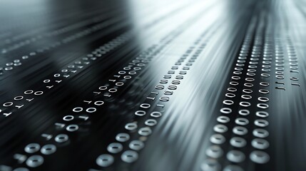 Binary code on a black background.