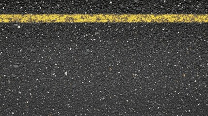 Fototapeta premium Close-up of asphalt road surface with yellow line for urban and transportation concept
