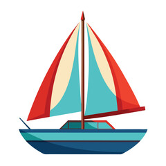 sailing ship isolated on white