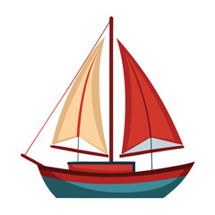 sailing ship isolated on white