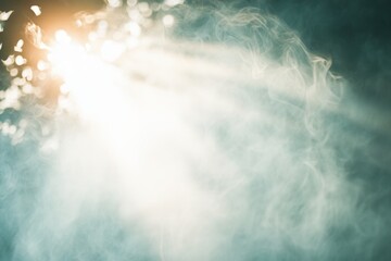 Naklejka premium Ethereal Light Beam Through Mist on a Calm Bright Background