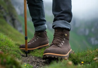 walking in the grass