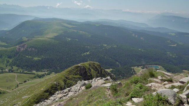 View from Mount Little Ifinger towards Hafling - Avelengo, South Tyrol, Italy