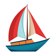 sailing ship isolated on white