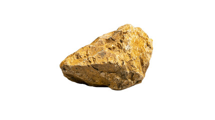 Yellow rock mineral on a black background, detailed macro photography of geology, nature and texture