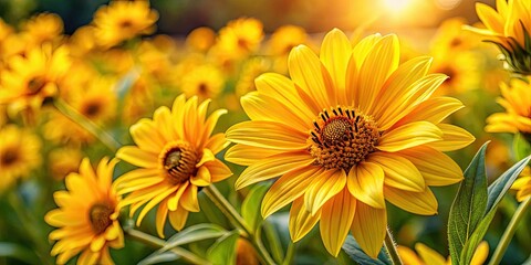 Behold the breathtaking beauty of Topinambur flowers in stunning high-resolution photography.