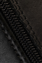 genuine leather painted black with seams