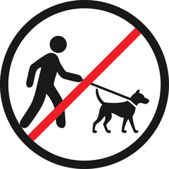 No dogs allowed sign graphic
