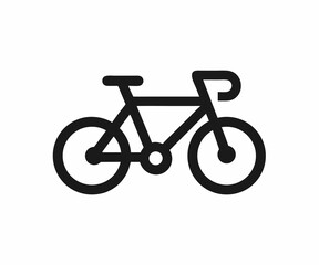 Fototapeta premium Simple black line art of a road bicycle.