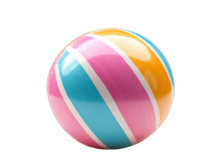 Vivid colors and dynamic stripes, a playful ball for joyful activities games
