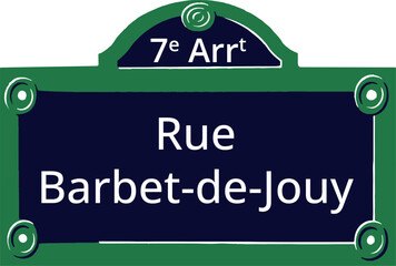 7e Arrt, Elegant Parisian Street Sign