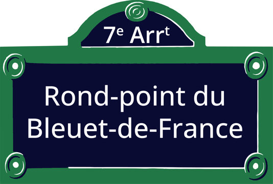 7e Arrt, Elegant Parisian Street Sign