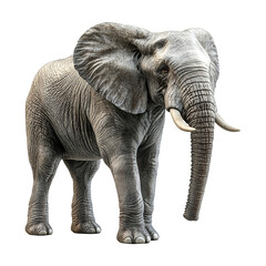 Obraz premium 3D illustration of an elephant isolated on transparent background