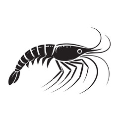 Luminous Krill silhouette, a glowing symbol of marine life - Krill illustration - Minimalist Krill vector 