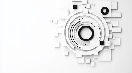 Abstract geometric design modern art digital illustration minimalist style close-up view