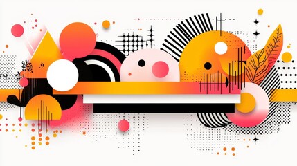 Obraz premium Dynamic abstract composition digital art graphic design modern aesthetic colorful view
