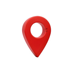 red location icon 3d on transparent background