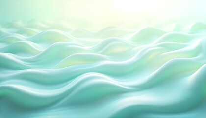 Fototapeta premium abstract light bluish green background with smooth and fluid waves