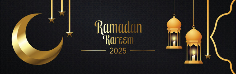 Eid mubarak moon and mosque beautiful background