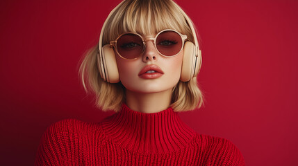 Elegant Fashion Photography: Red Aesthetic with High-End Accessories