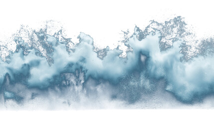 Ocean splash water wave isolated on transparent white background