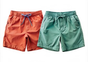 Different Colors Shorts on a White Background