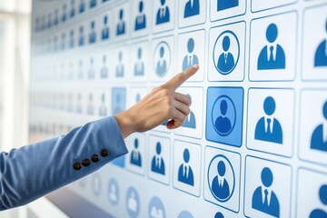 Innovative Technology Interface: Selecting User Profiles on a Digital Touchscreen Panel Display