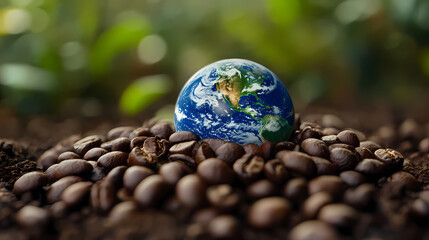 Earth Model on Coffee Beans