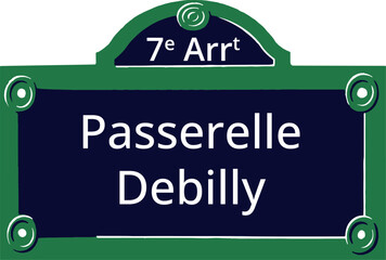 7e Arrt, Elegant Parisian Street Sign