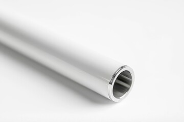White tube mockup with a silver cap on a clean white background.