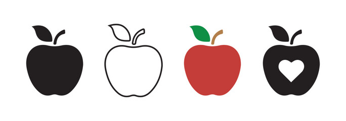 Apple icon set. Apple pie ingredients and set. Vector illustration EPS 10