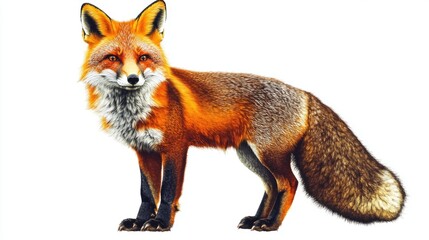 A red fox, with its vibrant fur and alert expression.