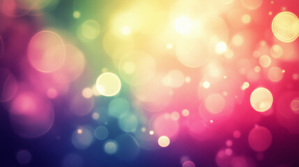 Blurred Bokeh Lights with Vibrant Colors