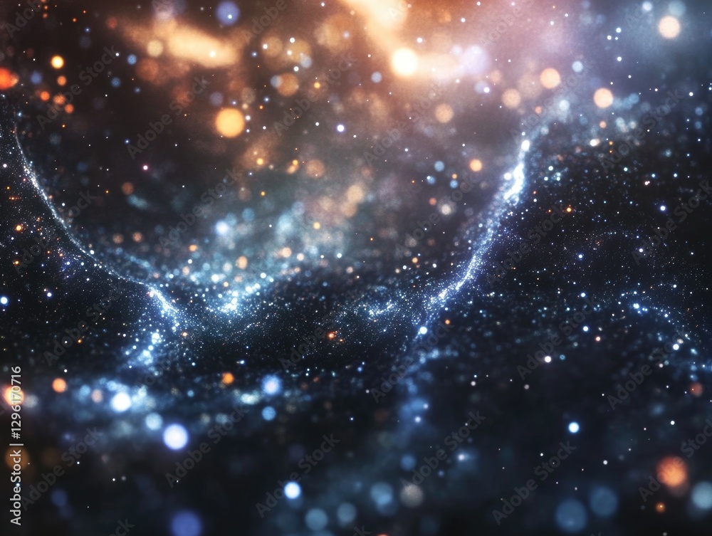 Wall mural the image captures the awe-inspiring beauty of space, featuring a nebula in deep space with multiple
