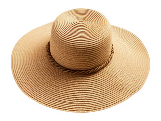 PNG Straw hat sun wide-brimmed protection.