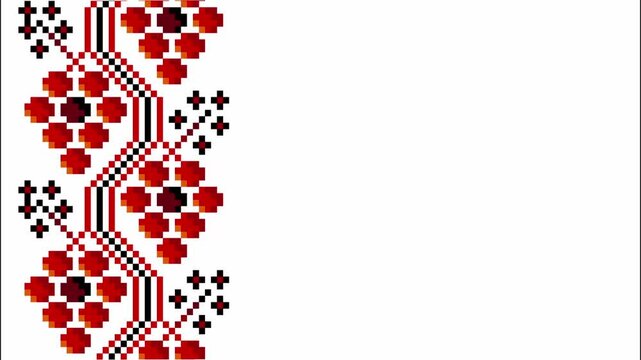 Ethnic style animation where the national pattern dances to the rhythm of time. Ideal for presentations, videos and projects that seek to convey the spirit of the people and their heritage.