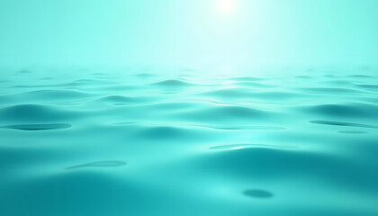 Serene Blue-Green Water, A Tranquil Abstract Background with Gentle Ripples and Organic Texture