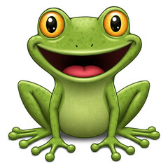 Fototapeta premium green frog on white background