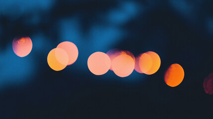 Illuminated Bokeh: A mesmerizing display of colorful bokeh lights dances against a backdrop of deep twilight, creating an abstract and visually stunning scene.