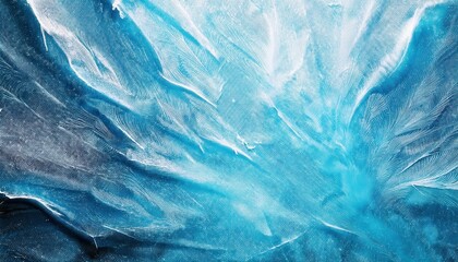 cracked blue ice texture with sharp fractures and frosty patterns, natural abstract background for winter design and graphics

