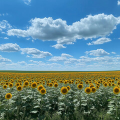 Obraz premium Field of sunflowers