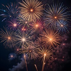 Fototapeta premium Fireworks of various colors