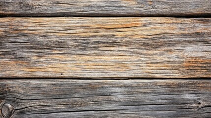 Fototapeta premium Weathered wooden planks form a rich tapestry of textures and colors, capturing the essence of natural aging. Each groove and line tells a story of time, inviting exploration and reflection